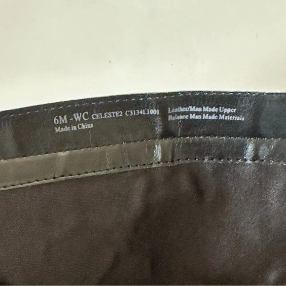 Franco Sarto Celeste Leather Knee High Boots Womens Size 6 M-W/C Black Gold - Picture 11 of 12